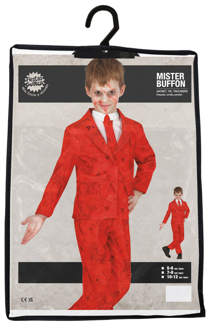 Costume d'Halloween Garçon Rouge