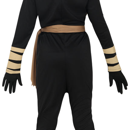 Combinaison Ninja Noir Or Fille