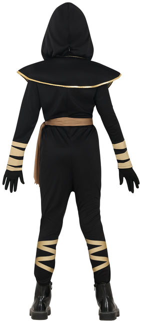 Combinaison Ninja Noir Or Fille