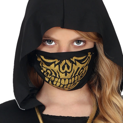 Combinaison Ninja Noir Or Fille