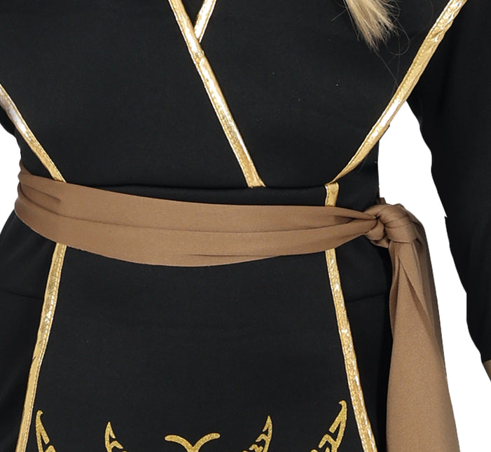 Combinaison Ninja Noir Or Fille