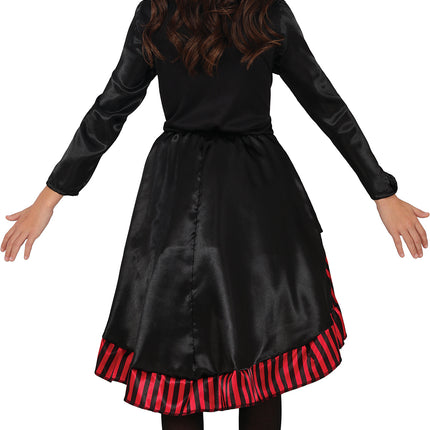 Robe d'Halloween Rouge Noir Fille Gothique