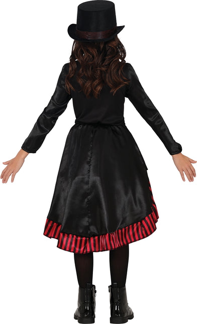 Robe d'Halloween Rouge Noir Fille Gothique