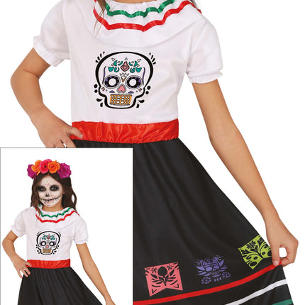 Dia De Los Muertos Robe fille tête de mort