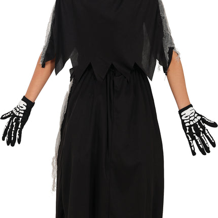 Robe d'Halloween Fille Squelette Faucheur