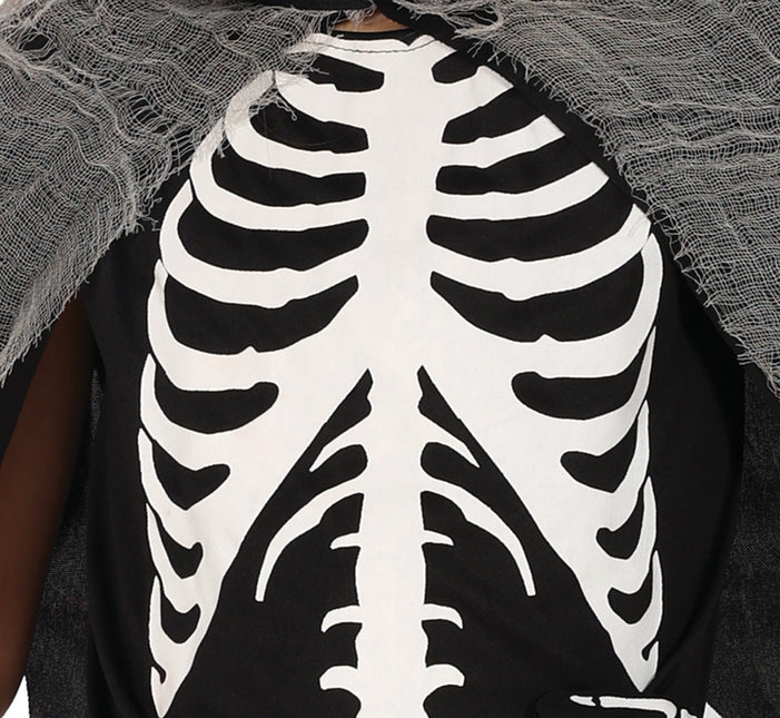 Robe d'Halloween Fille Squelette Faucheur