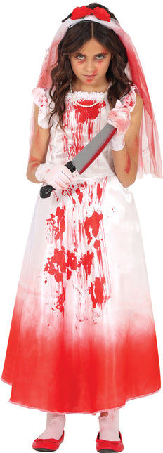 Robe d'Halloween Fille avec du sang