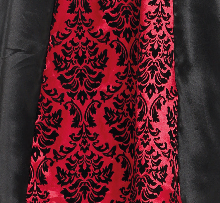 Costume d'Halloween Noir Rouge Fille Vampire Long