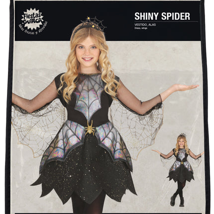 Robe d'Halloween Fille Toiles d'araignée et araignée