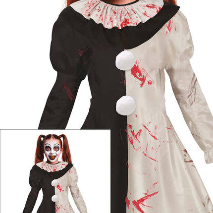 Robe d'Halloween Fille Horrible Clown