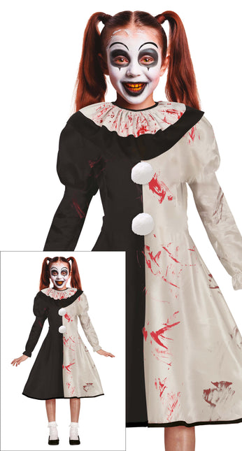 Robe d'Halloween Fille Horrible Clown