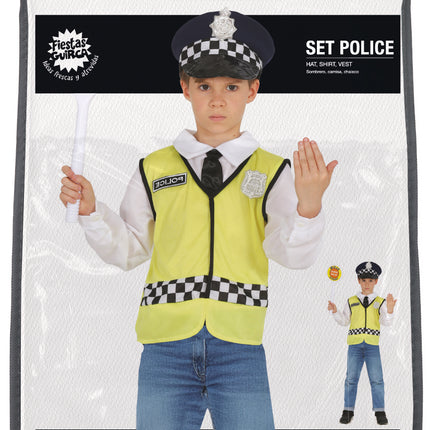 Costume de police enfant 3 pièces