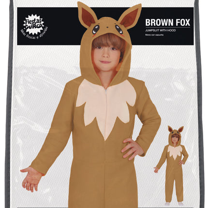 Fox Onesie Marron Beige Enfant