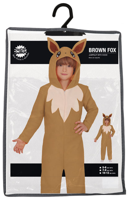 Fox Onesie Marron Beige Enfant
