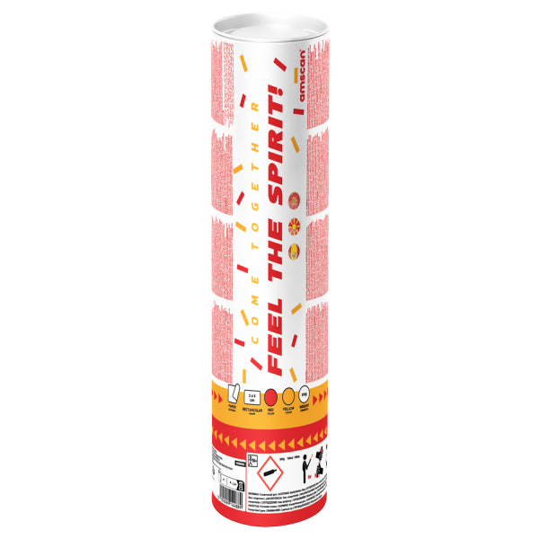Confetti Cannon papier rouge jaune