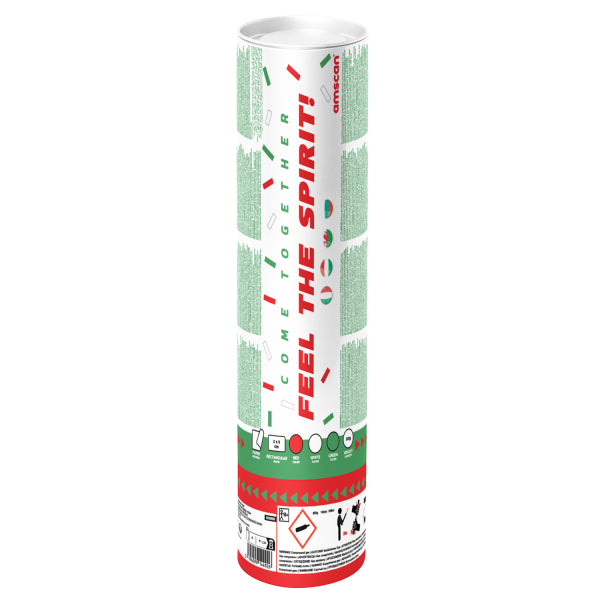 Confetti Cannon papier vert blanc rouge