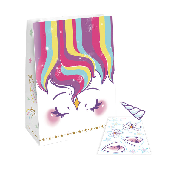 Sacs à partager Licorne Coloré 21cm 8pcs
