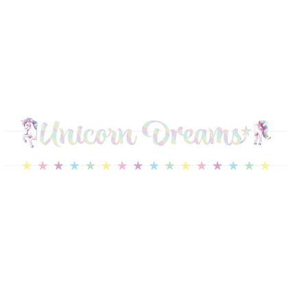 Guirlande de lettres licorne 2m 2 pièces