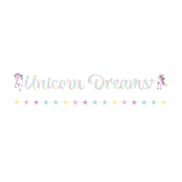 Guirlande de lettres licorne 2m 2 pièces