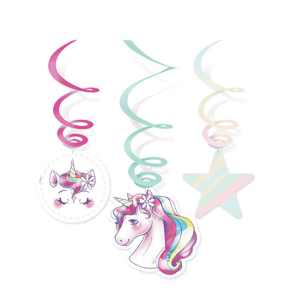 Décoration suspendue Licorne 60cm 6 pièces