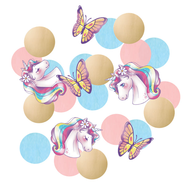 Confetti de licorne coloré