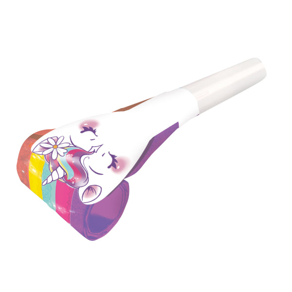 Langues roulantes licornes colorées 8pcs