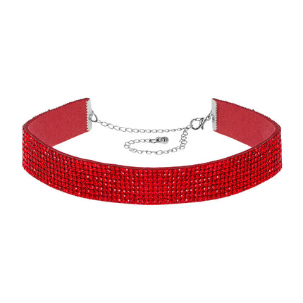 Collier ras-du-cou Crystal rouge