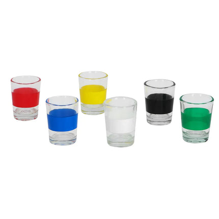Kit de jeu à boire « Bingo shots » (roue de bingo en métal, 48 billes, 6 verres à shot)