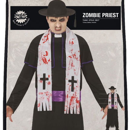 Costume d'Halloween Zombie Priest Homme L