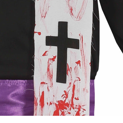 Costume d'Halloween Zombie Priest Homme L