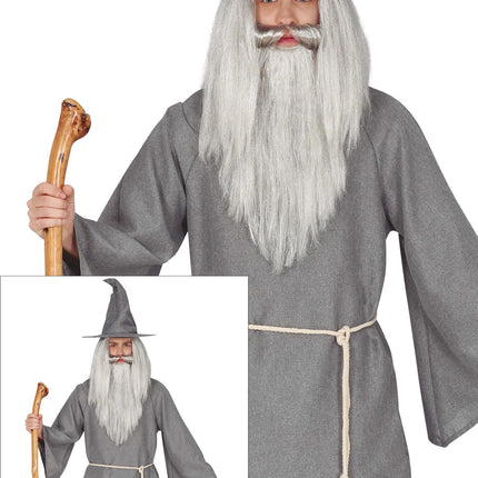 Costume de sorcier homme gris L