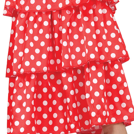 Robe espagnole Flamenco Blanc à pois