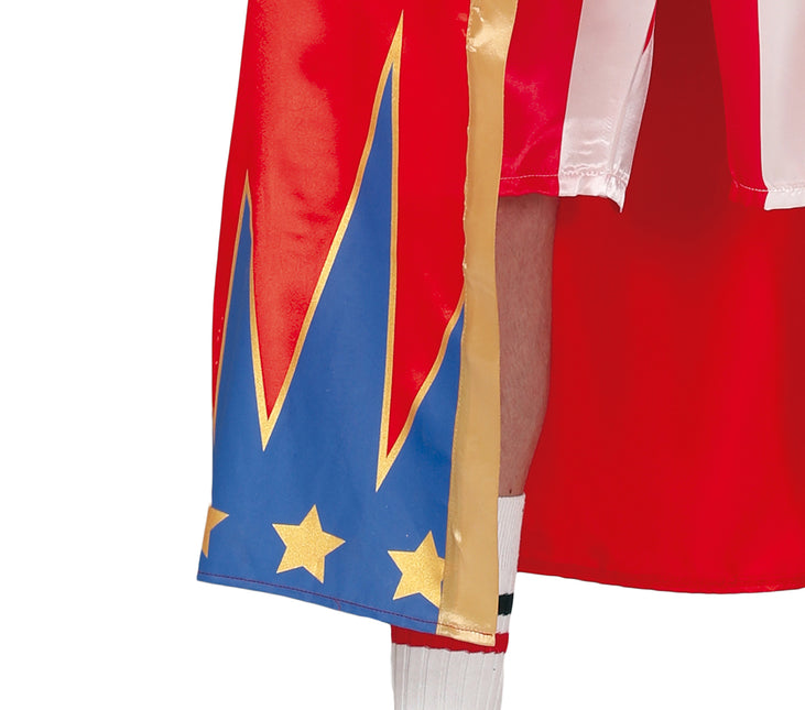 Costume de boxeur Rouge Bleu