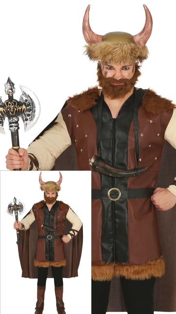 Costume de viking Homme brun
