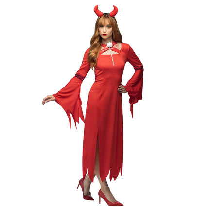 Robe d'Halloween Rouge Dames Diable