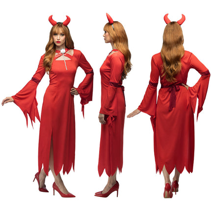 Robe d'Halloween Rouge Dames Diable