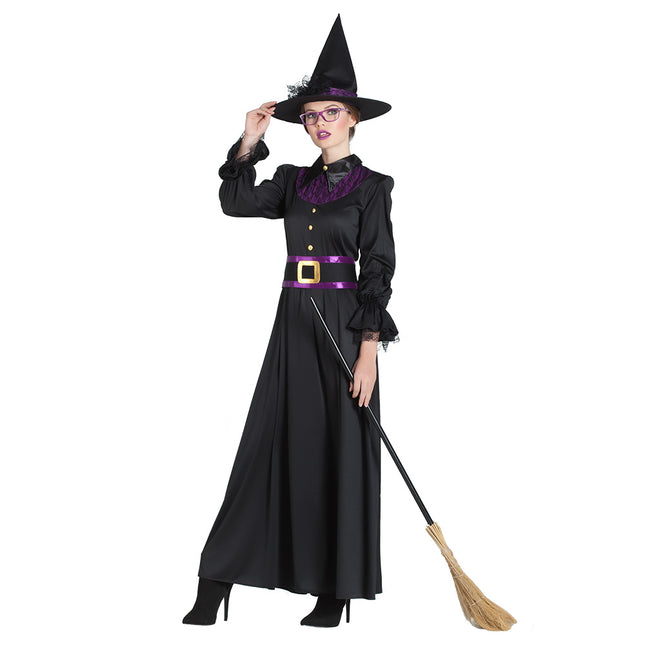 Robe d'Halloween Noir Dames Sorcière