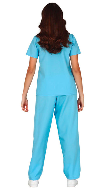 Costume d'infirmière bleu