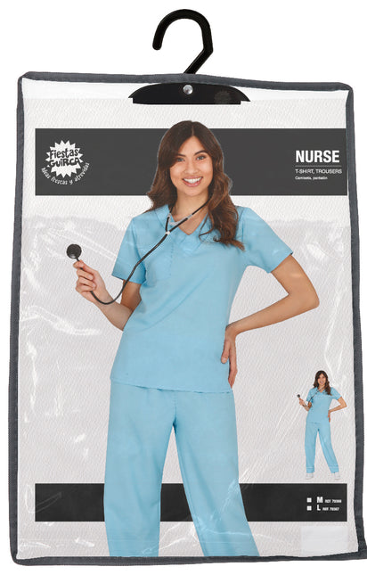 Costume d'infirmière bleu