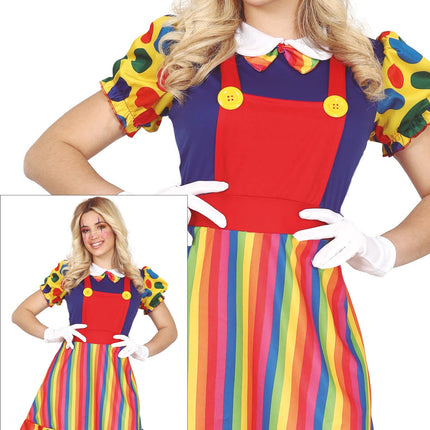 Robe de costume de clown pour dames
