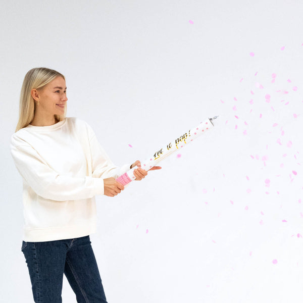 Canon à confettis rose 60cm