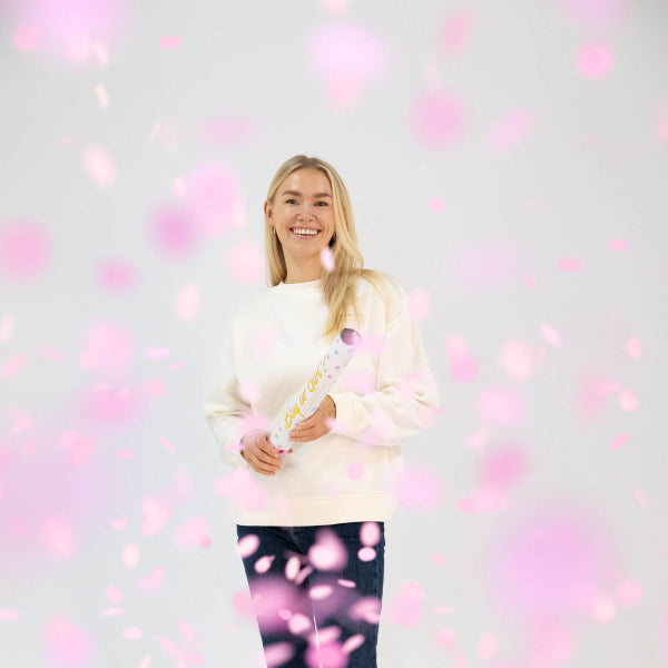 Gender Reveal Confetti Cannon Pink 40cm