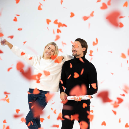 Cœurs Confetti Cannon Rouge 40cm