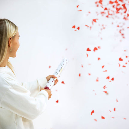 Cœurs Confetti Cannon Rouge 40cm