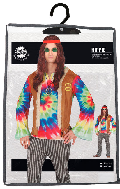 Costume de hippie pour homme coloré