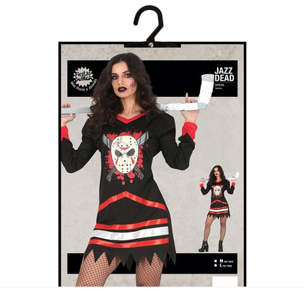 Costume d'Halloween de hockey sur glace Dames Rouge Noir