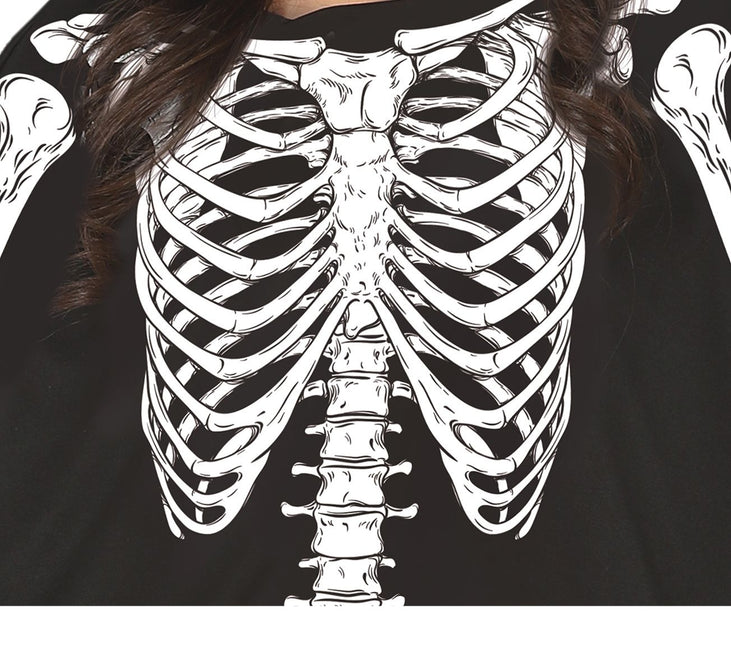 Poncho d'Halloween Squelette Dames