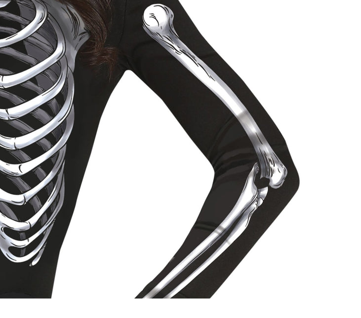 Robe d'Halloween Squelette Dames Noir