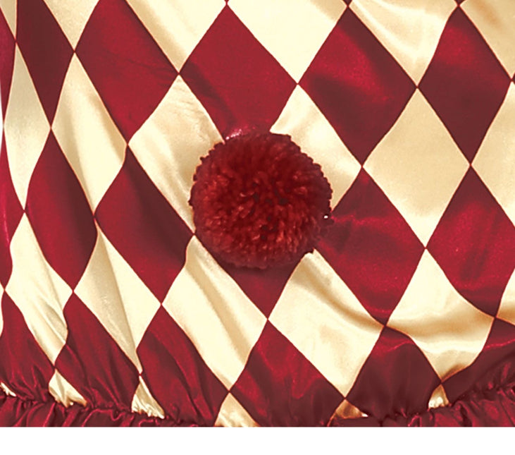 Horror Clown Halloween Costume Ladies Red Gold