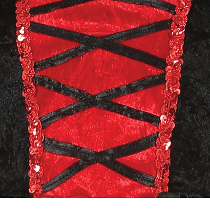 Costume d'Halloween Vampire Dames Rouge Noir